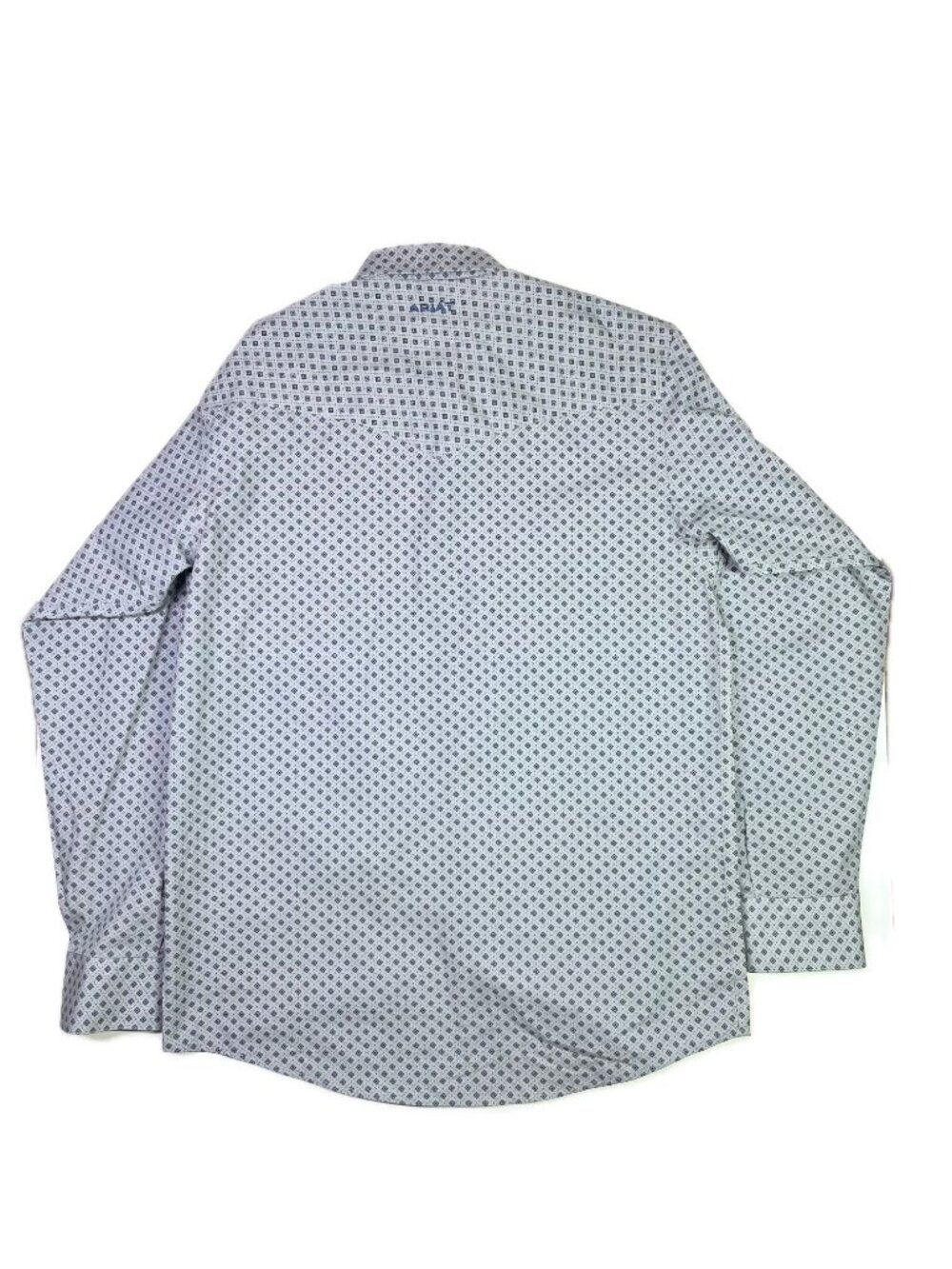 Ariat Men's S Wrinkle-Free Edward Western Shirt Snap Long Sleeve Grey Cotton - Picture 6 of 10